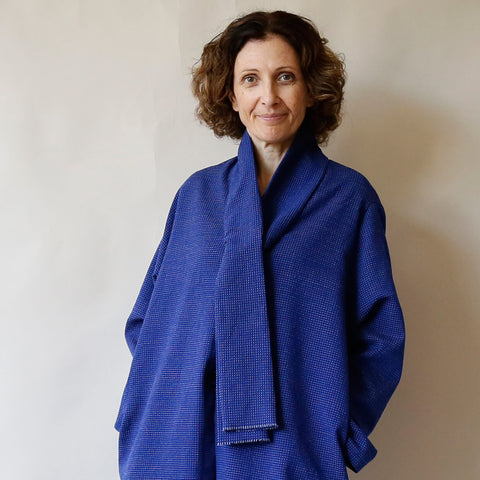 A woven version of The Tie Front Cardigan Coat