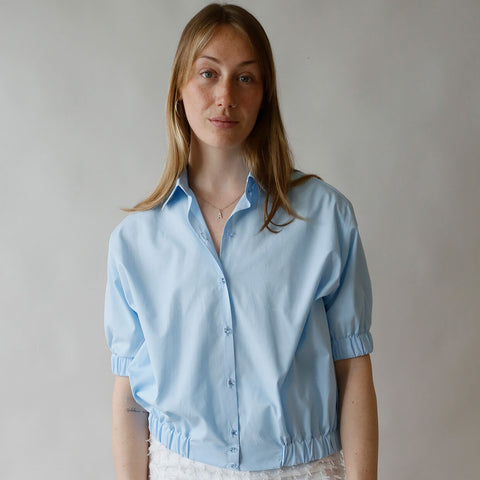 The Atelier Shirt with elasticated hem and sleeves