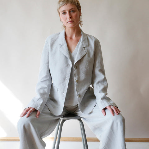 A linen three piece suit