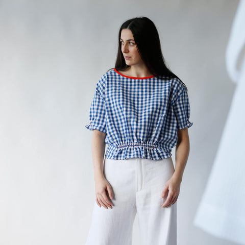 A smocked version of The Utility Top
