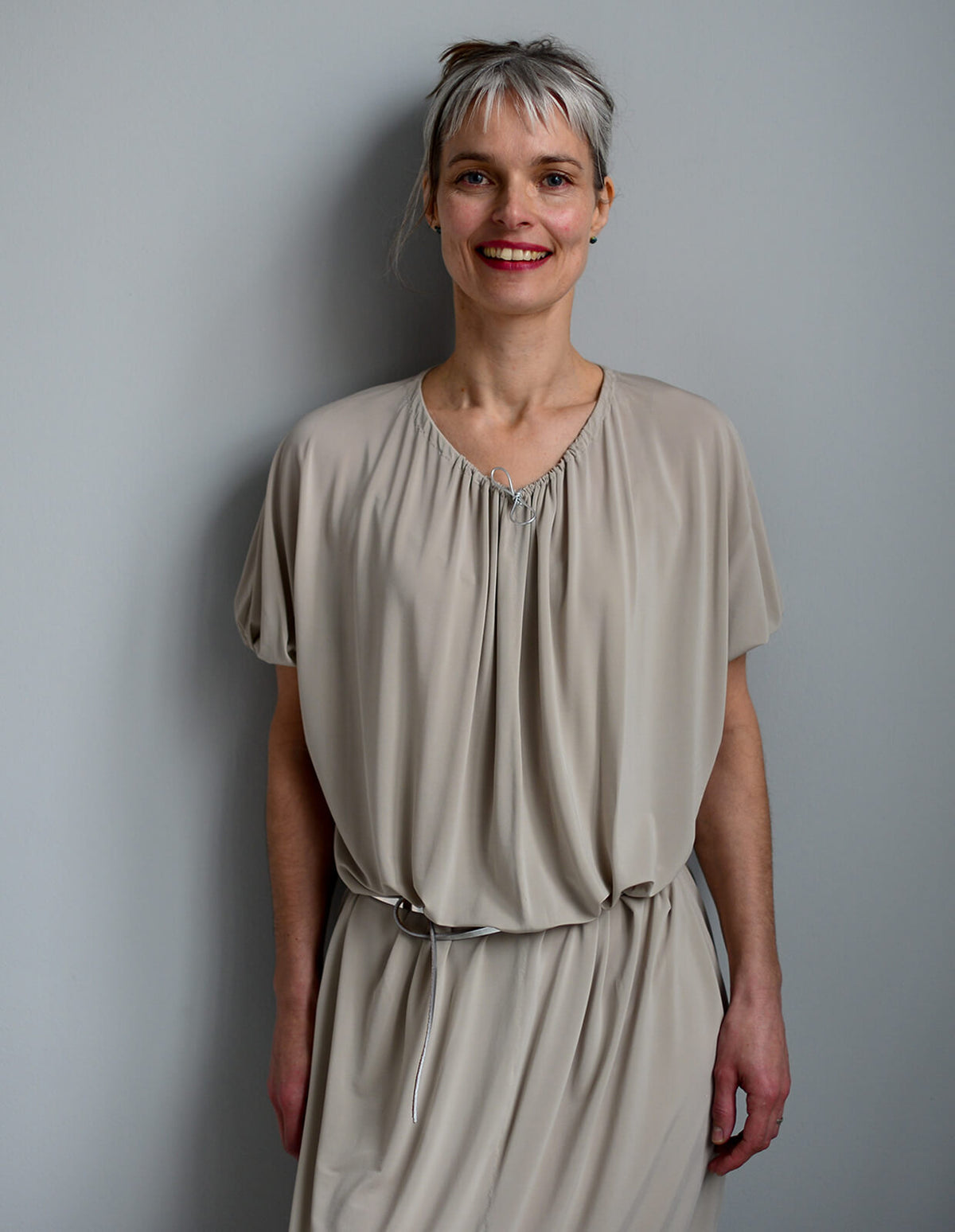 Drawstring Neck The Drawstring-neck Dress and Top